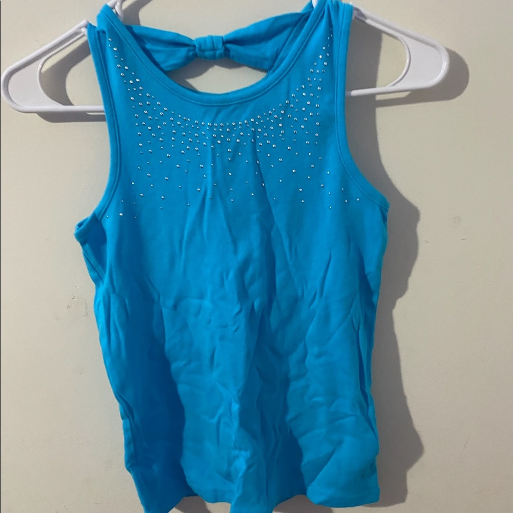 Blue sparkly tank top